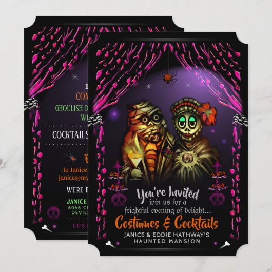 Halloween Einladung (Vorne/Hinten)