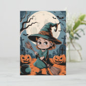 Halloween Einladung (Stehend Vorderseite)