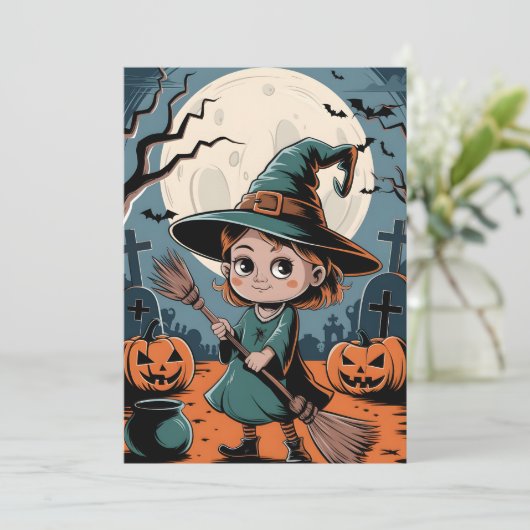 Halloween Einladung (Stehend Vorderseite)