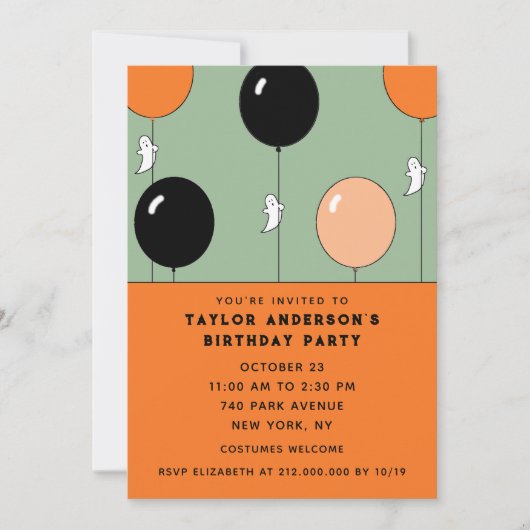 Halloween Einladung (Vorderseite)