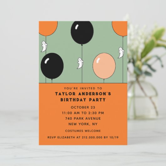 Halloween Einladung (Stehend Vorderseite)