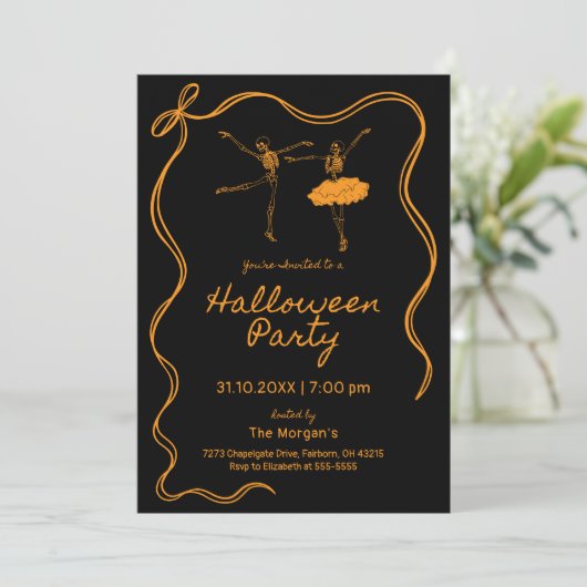 Halloween Einladung (Stehend Vorderseite)