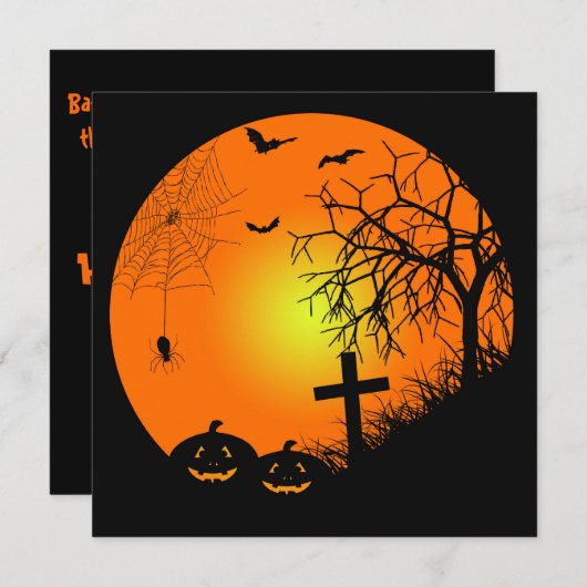 Halloween Einladung (Vorne/Hinten)