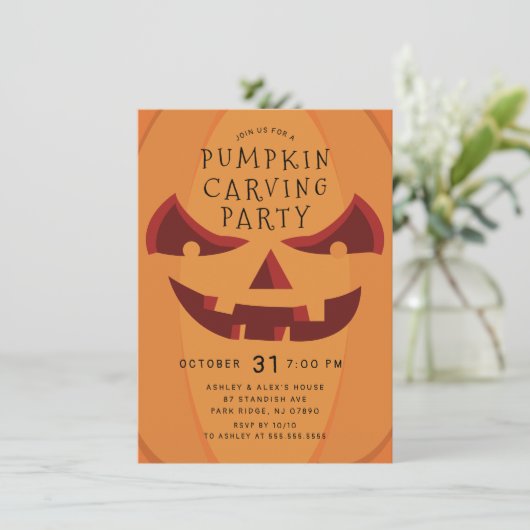 Halloween Einladung (Stehend Vorderseite)