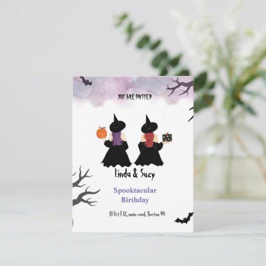 Halloween Einladung (Stehend Vorderseite)