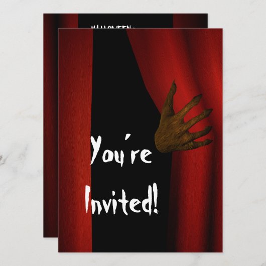 Halloween Einladung (Vorne/Hinten)