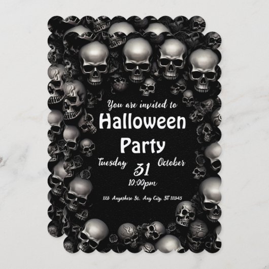 Halloween Einladung (Vorne/Hinten)