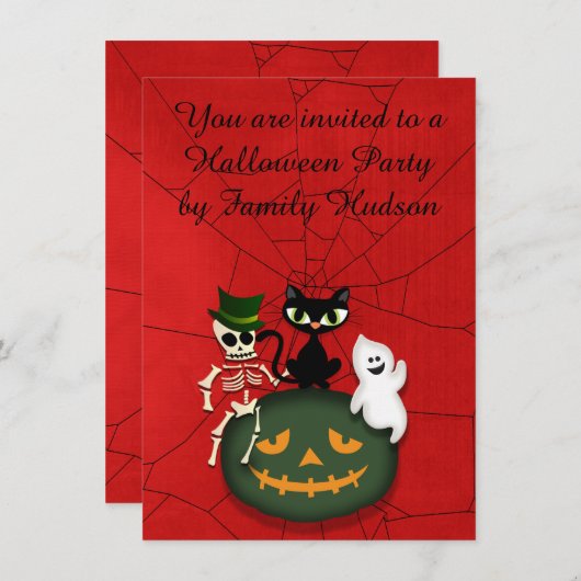 HALLOWEEN EINLADUNG (Vorne/Hinten)