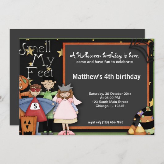 Halloween Einladung (Vorne/Hinten)