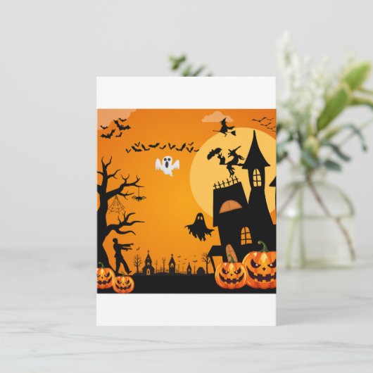 Halloween Einladung (Stehend Vorderseite)