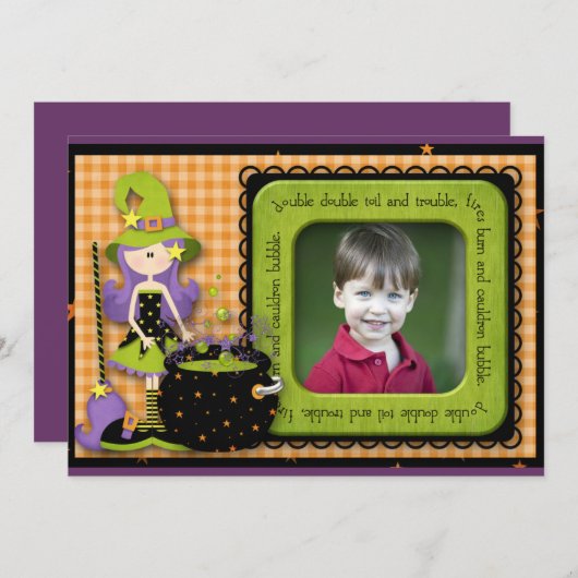 Halloween Einladung (Vorne/Hinten)