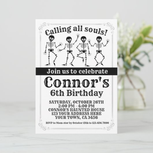 Halloween Einladung (Stehend Vorderseite)