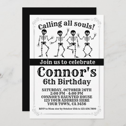 Halloween Einladung (Vorne/Hinten)