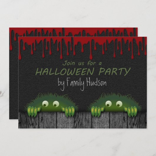 Halloween Einladung (Vorne/Hinten)