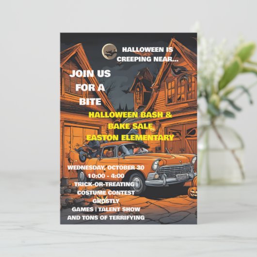 halloween einladung (Stehend Vorderseite)