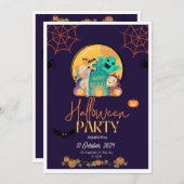 Halloween Einladung (Vorne/Hinten)