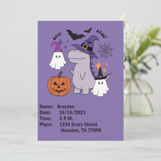 Halloween Einladung (Stehend Vorderseite)