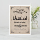 Halloween Einladung (Stehend Vorderseite)