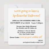 Halloween-Einladung (Rückseite)