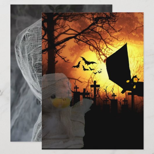 Halloween Einladung (Vorne/Hinten)