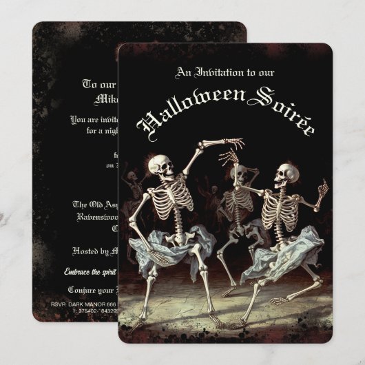 Halloween Einladung (Vorne/Hinten)