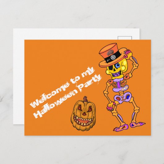 Halloween Einladung (Vorne/Hinten)