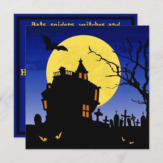 Halloween Einladung (Vorne/Hinten)