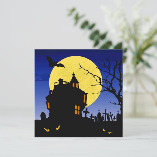 Halloween Einladung (Stehend Vorderseite)