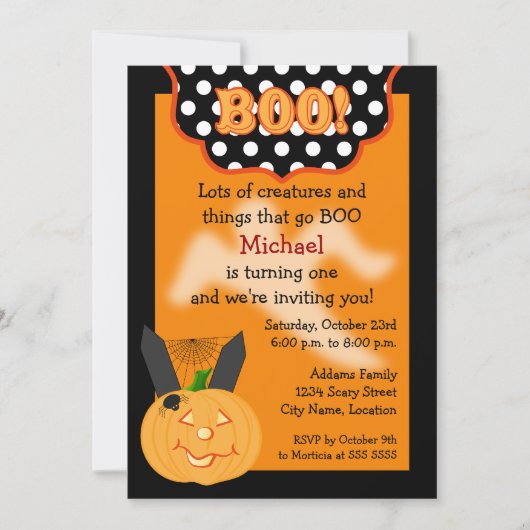 Halloween Einladung (Vorderseite)