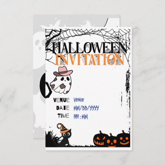 Halloween-Einladung 03 (Vorne/Hinten)