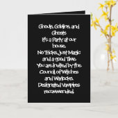 Halloween Einladung, 5" x 7" geklappte Grußkarte Karte (Gelbe Blume)