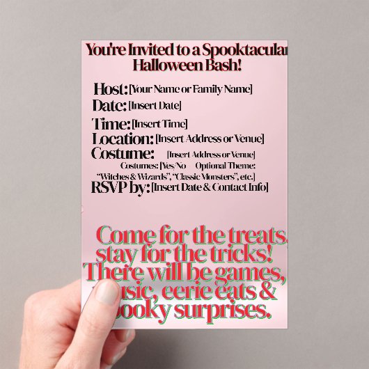 Halloween-Einladung Acryleinladungen (Insitu (Handheld))