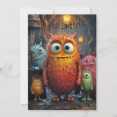 Halloween Einladung Alberne lustige Niedliche Krea (Vorderseite)