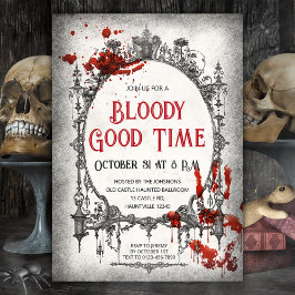 Halloween Einladung Bloody Gute Zeit