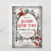Halloween Einladung Bloody Gute Zeit (Vorderseite)