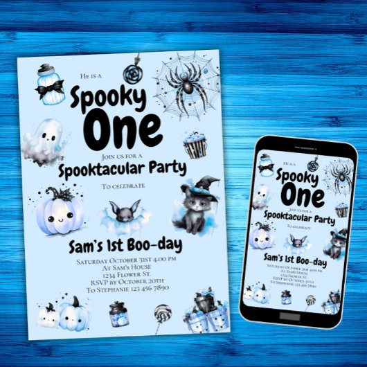 Halloween Einladung Boys Spooky 1.