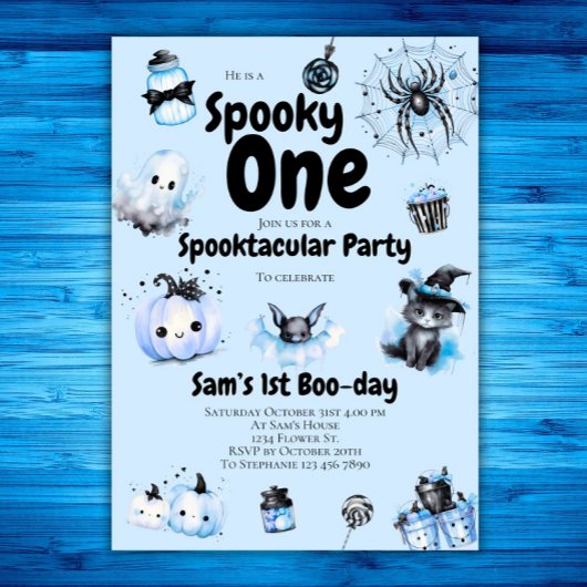 Halloween Einladung Boys Spooky 1.