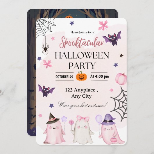 Halloween-Einladung Einladung (Vorne/Hinten)