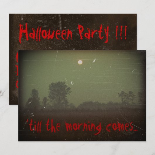 Halloween-Einladung Einladung (Vorne/Hinten)