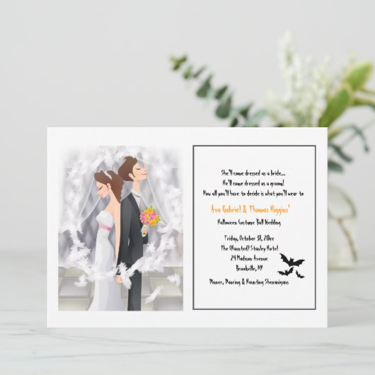 Halloween-Einladung Einladung (Stehend Vorderseite)