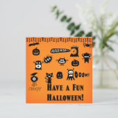 Halloween-Einladung Einladung (Stehend Vorderseite)