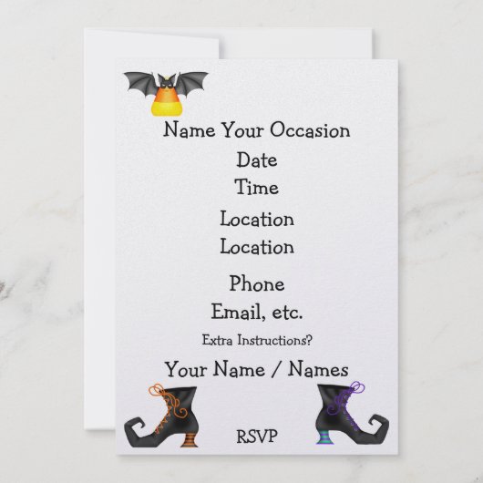 Halloween-Einladung Einladung (Rückseite)