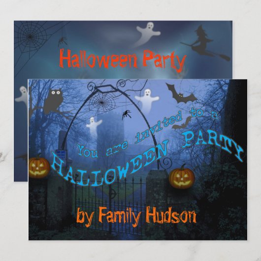 Halloween-Einladung Einladung (Vorne/Hinten)