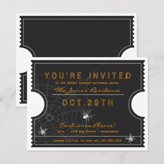 Halloween-Einladung Einladung (Vorne/Hinten)