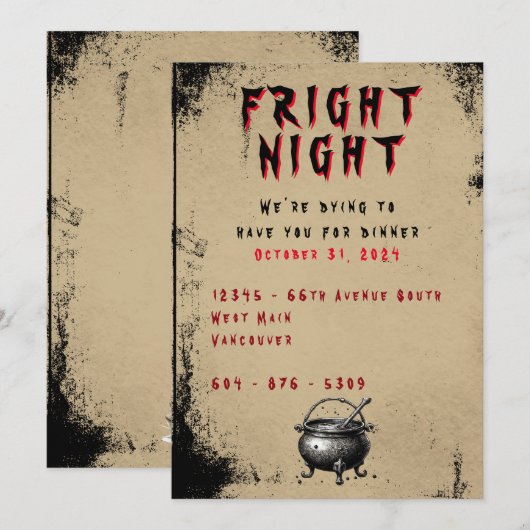 Halloween-Einladung Einladung (Vorne/Hinten)