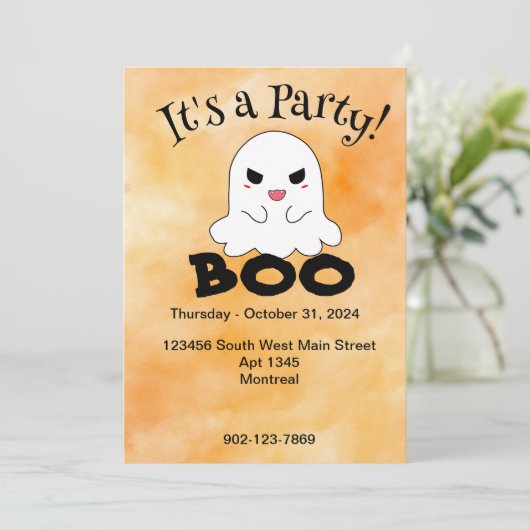 Halloween-Einladung Einladung (Stehend Vorderseite)