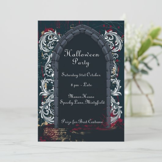 Halloween-Einladung Einladung (Stehend Vorderseite)