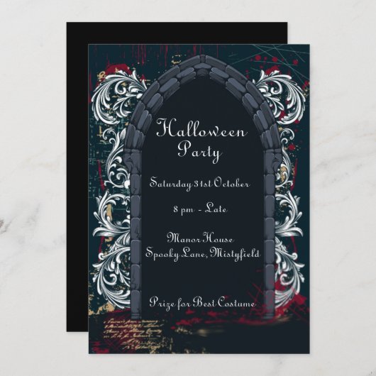 Halloween-Einladung Einladung (Vorne/Hinten)