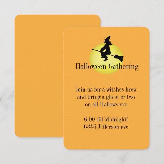 Halloween-Einladung Einladung (Vorne/Hinten)