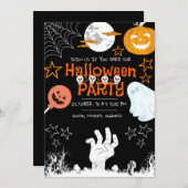 Halloween Einladung / Erwachsenes Halloween-Party. (Vorne/Hinten)
